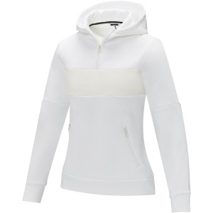 Elevate Sayan women's half zip anorak hooded sweater, White <font size=1>[ENG]</font>