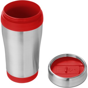 Elwood 470 ml insulated tumbler, Silver,Red (Glasses)