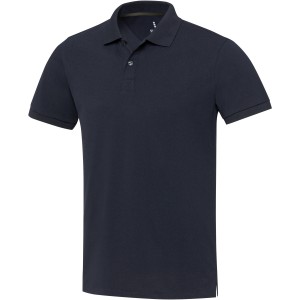 Emerald short sleeve unisex Aware(tm) recycled polo, Navy (Polo short, mixed fiber, synthetic)