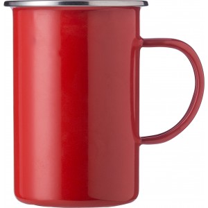 Enamel mug (450 ml) Ayden, red (Mugs)