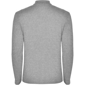 Estrella long sleeve men's polo, Marl Grey (Long-sleeved shirt)