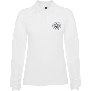 Estrella long sleeve women's polo, White (Long-sleeved shirt)