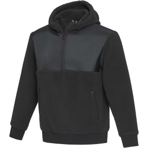 Evans unisex recycled sherpa fleece, Solid black (Pullovers)