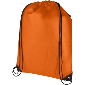 Evergreen GRS recycled non-woven drawstring bag 5L, Orange (Backpacks)