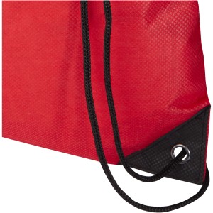 Evergreen GRS recycled non-woven drawstring bag 5L, Red (Backpacks)