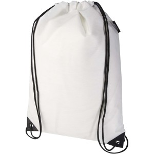 Evergreen GRS recycled non-woven drawstring bag 5L, White (Backpacks)