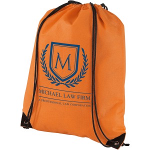 Evergreen non-woven drawstring backpack, Orange (Backpacks)