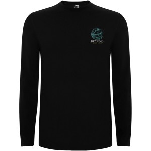 Extreme long sleeve men's t-shirt, Solid black (Long-sleeved shirt)