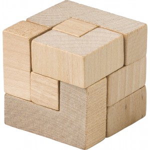 Wrfelpuzzle aus Holz Amber, Braun