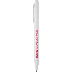 Fabianna crush paper ballpoint pen, White (Wooden, bamboo, carton pen)