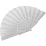 Fabric hand held fan, white (6510-02CD)