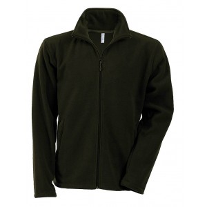 FALCO - FULL ZIP MICROFLEECE JACKET, Green Olive (Polar pullovers)