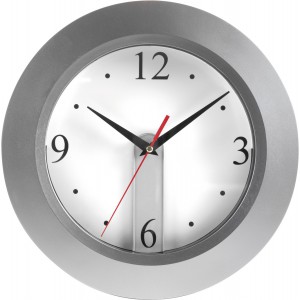 Wanduhr aus Kunststoff Ali, Silber