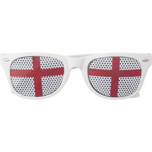 Fan Sonnenbrille aus Plexiglas Lexi, Rot/Wei