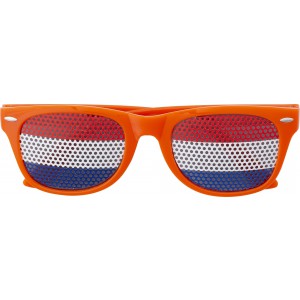 Fan Sonnenbrille aus Plexiglas Lexi, Rot/Wei/Blau