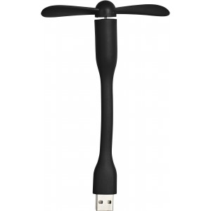 PVC USB fan Anina, black (Office desk equipment)