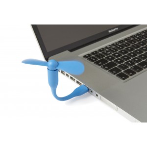 PVC USB fan, light blue (Fan)