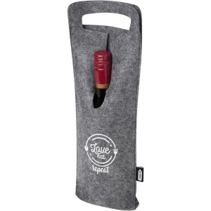 Felta 75 cl GRS recycled felt wine bag, Medium grey (Cooler bags)