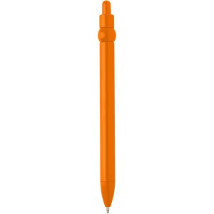 Fidget recycled plastic ballpoint pen (black ink), Orange (Plastic pen)