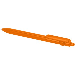 Fidget recycled plastic ballpoint pen (black ink), Orange (Plastic pen)