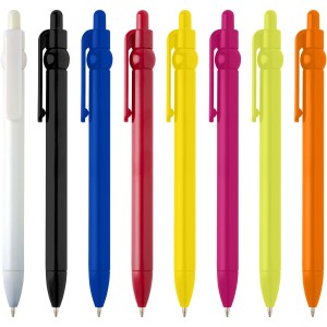 Fidget recycled plastic ballpoint pen (black ink), Orange (Plastic pen)