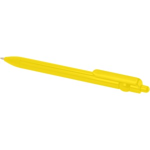 Fidget recycled plastic ballpoint pen (black ink), Yellow (Plastic pen)