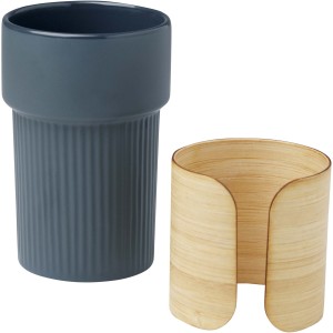 Fika 340 ml tumbler with bamboo sleeve, Hale Blue (Glasses)