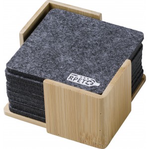 rPET-Filz-Untersetzer-Set Lawrence, Grau