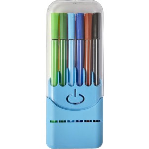 Filzstift-Set aus Kunststoff Evan, Hellblau