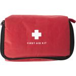 First aid kit in nylon pouch, red (1342-08)