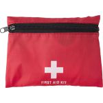 First aid kit in nylon pouch, red (1367-08)