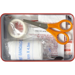 Metal tin first aid kit Hassim, red (Healthcare items)