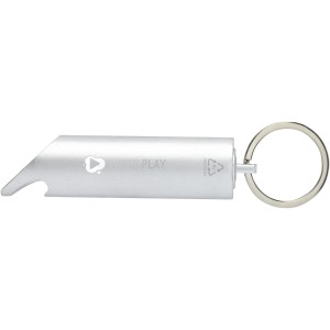 Flare RCS recycled aluminium IPX LED light and bottle opener (Keychains)