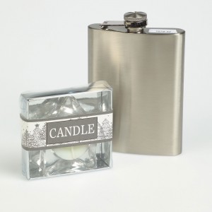 Silverstone flask and candle set (Flasks)