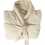 Fleece (210 gr/m2) bathrobe Derek, beige, L/XL (7775-357)