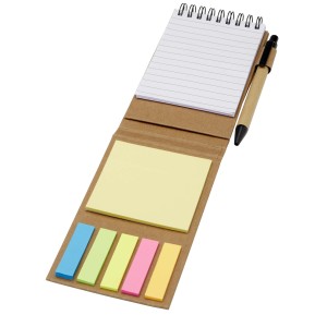 Flipper sticky notepad with ballpoint pen (black ink), Natur <font size=1>[ENG]</font>