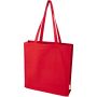 Florida 270 g/m2 GRS recycled gusset tote bag 14L, Red