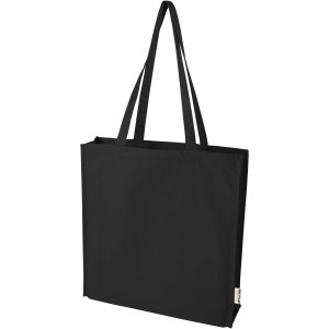 Florida 270 g/m2 GRS recycled gusset tote bag 14L, Solid bla (Shopping bags)