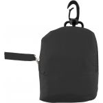 Foldable polyester (190T) carrying/shopping bag, black (6266-01)