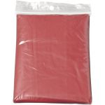 Foldable translucent poncho, red (9504-08)