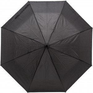 Pongee (190T) umbrella Zachary, black (Foldable umbrellas)