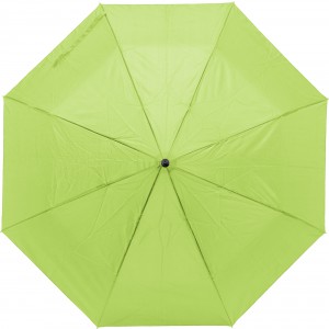 Pongee (190T) umbrella Zachary, lime (Foldable umbrellas)