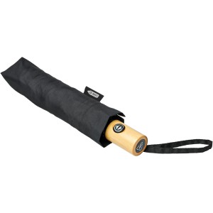RPET folding umbrella , Black (Foldable umbrellas)