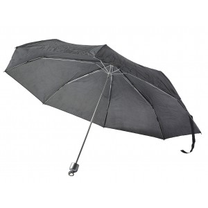 Telescopic umbrella, black (Foldable umbrellas)