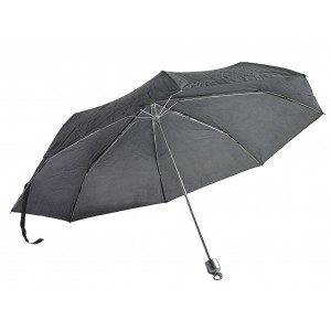 Telescopic umbrella, black (Foldable umbrellas)