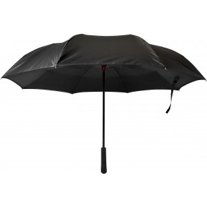 Regenschirm aus Pongee-Seide Constance, Schwarz