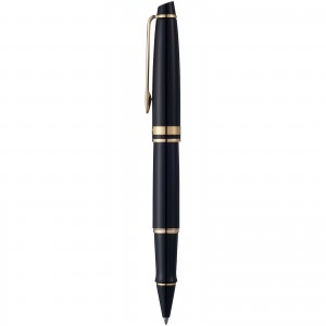Expert rollerball pen, solid black,Gold (Fountain-pen, rollerball)