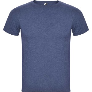 Fox short sleeve men's t-shirt, Heather Denim Blue (T-shirt, 90-100% cotton)