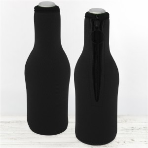 Fris recycled neoprene bottle sleeve holder, Solid black (Cooler bags)