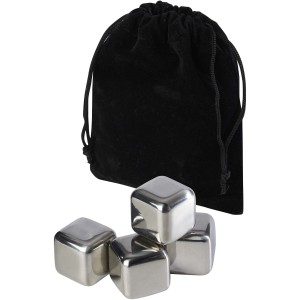 Froz Eiswrfel Set aus Edelstahl, schwarz, silber